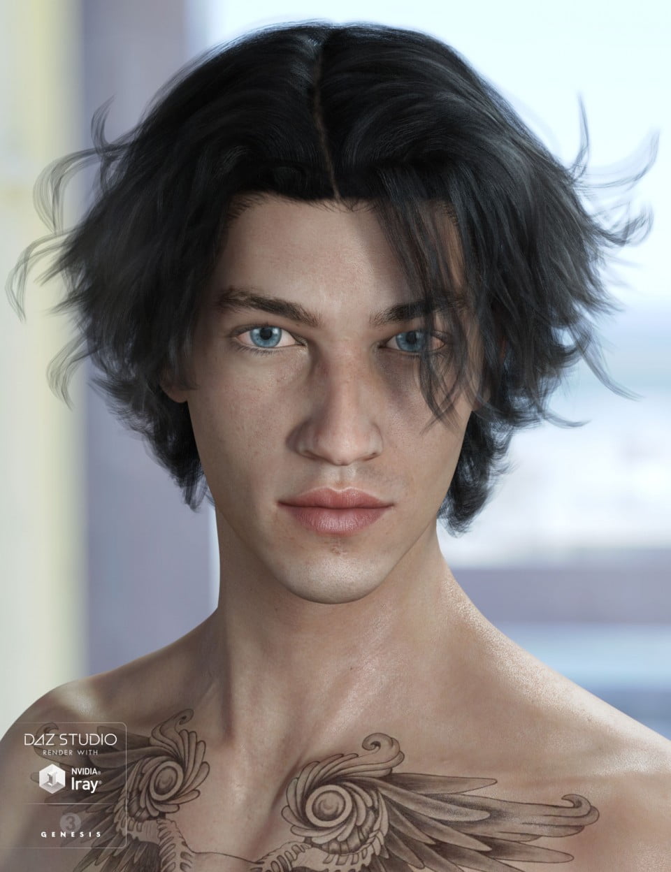 Heath Hair for Genesis 3 Male(s) & Female(s)