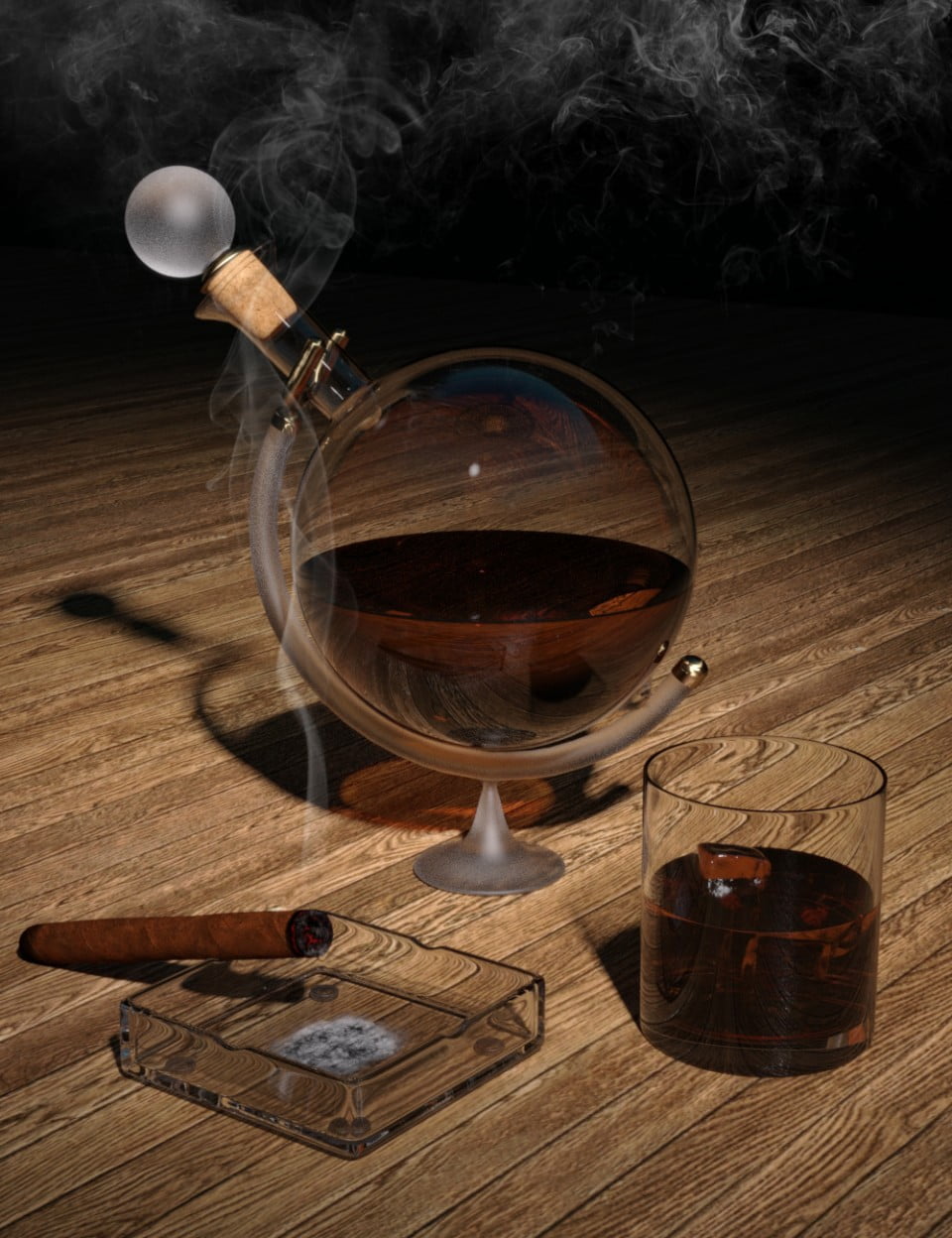 Whiskey and Smoke Tutorial Plus Props