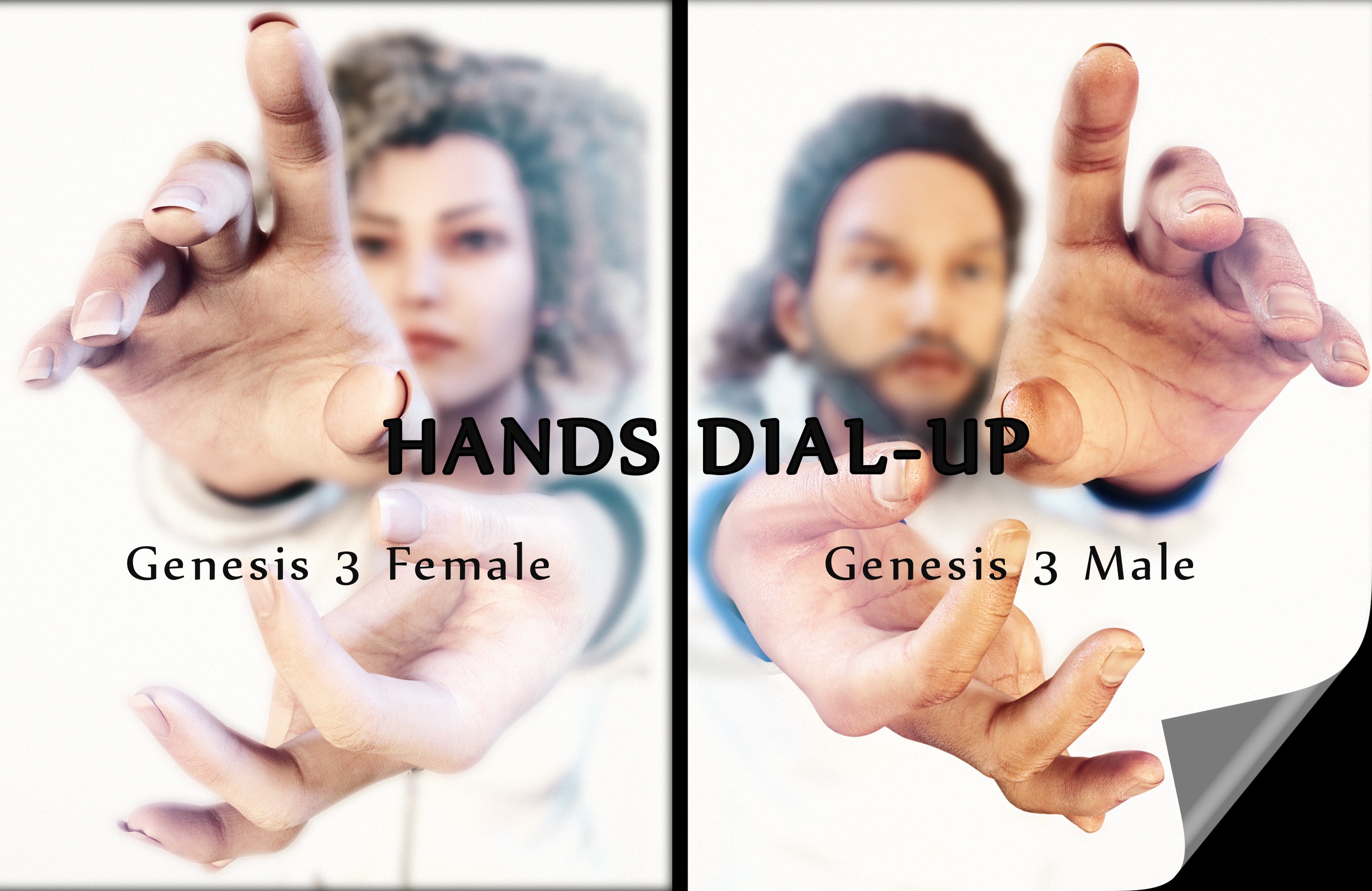 Hands Dial-up for Genesis 3 Male and Female