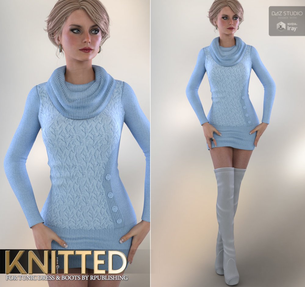 Knitted for Tunic Dress and Boots