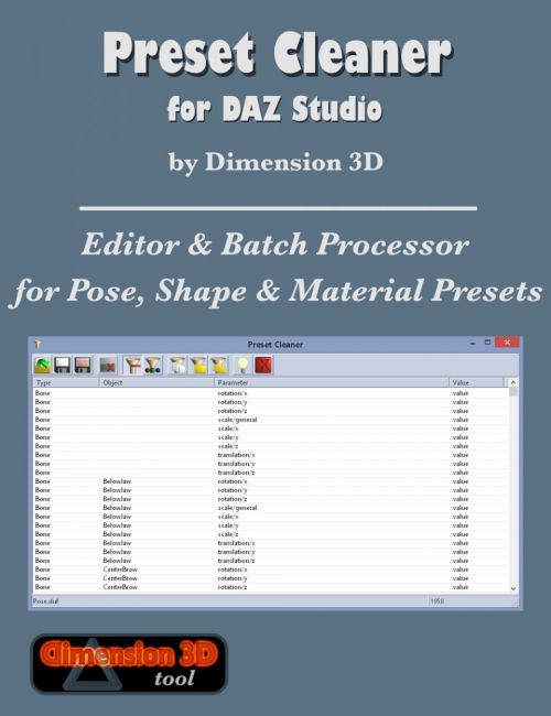 Preset Cleaner for Daz Studio