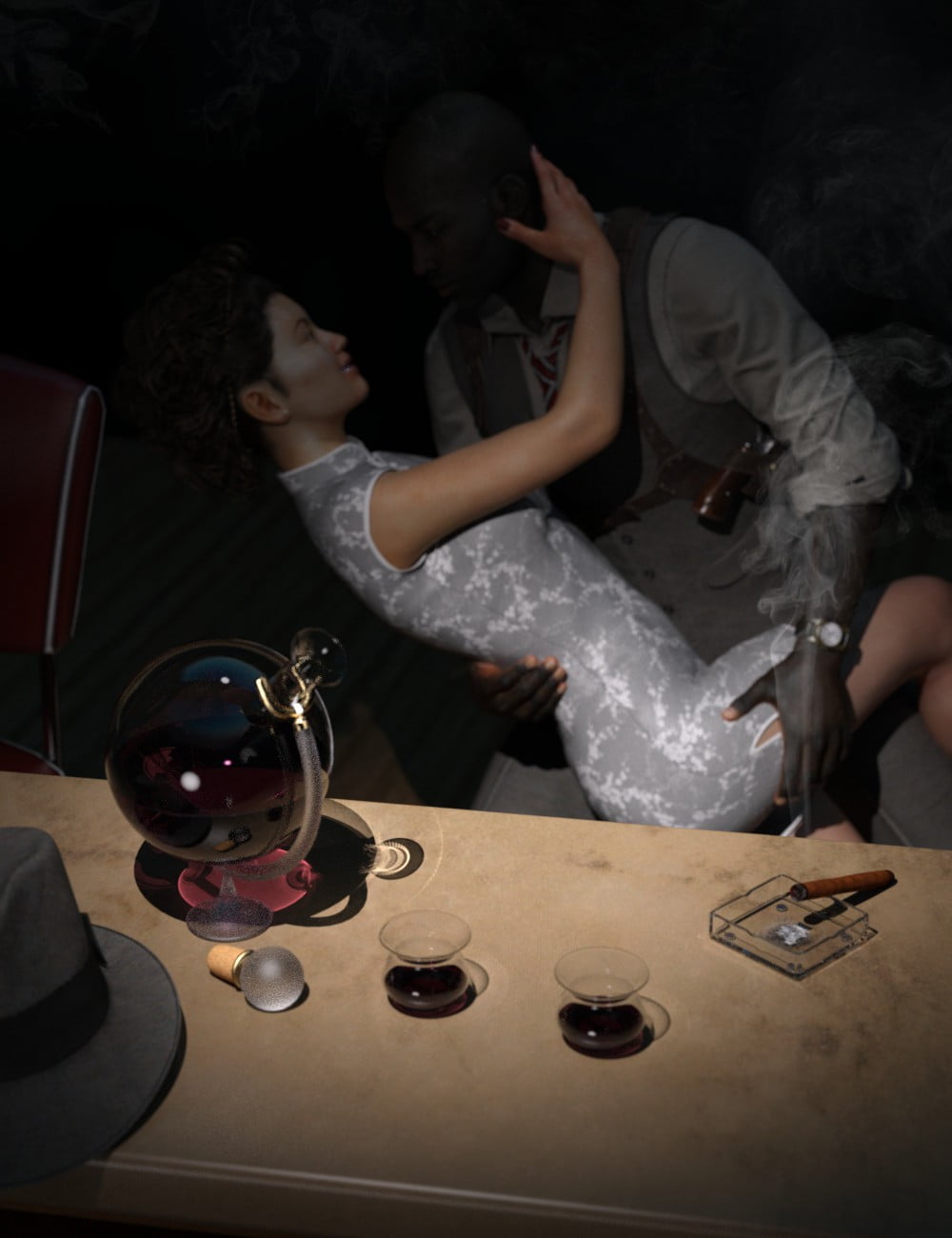 Whiskey and Smoke Tutorial Plus Props