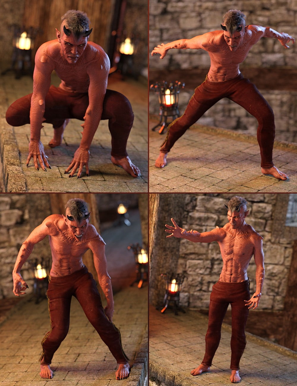 Night Creatures Poses and Expressions Set for Genesis 3 Male(s)