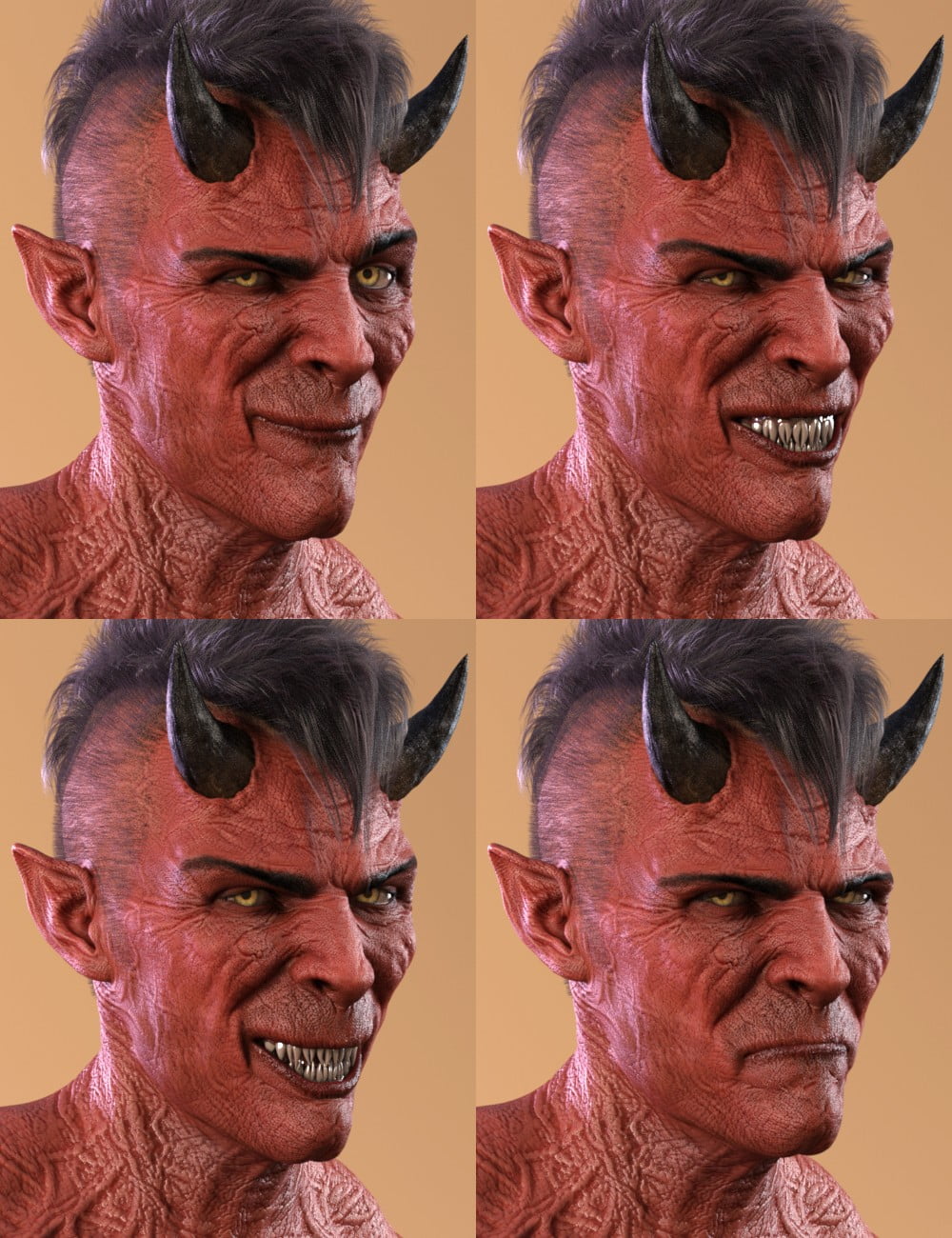 Capsces Poses and Expressions for Damien Demon