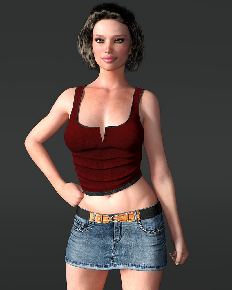 Tanjee Denim Mini and Tank Top for G3F