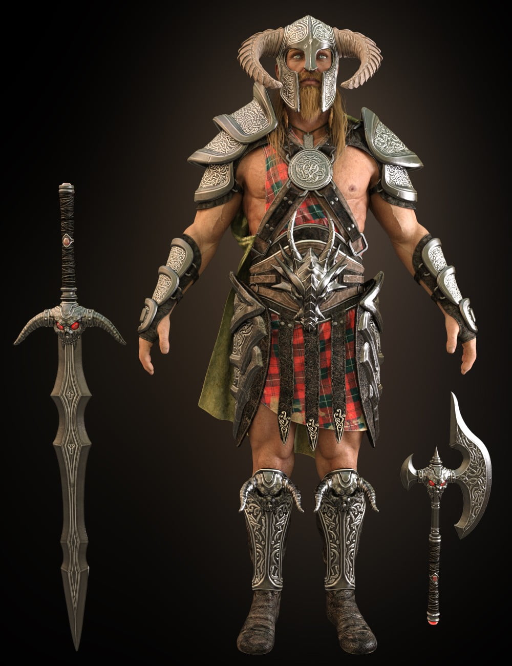 Dragonsbane Barbarian Clothes HD for Genesis 3 Male(s)