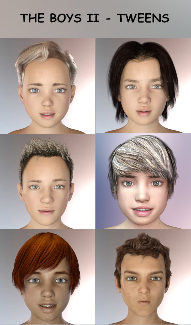 The Boys II – Tweens – Shapes for Genesis 3 Male