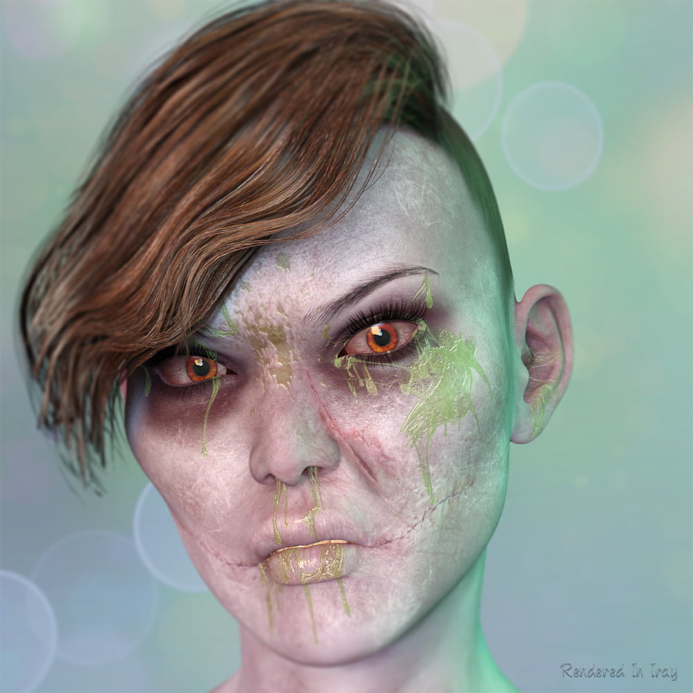L.I.E. Snot And Slime Faces For Genesis 3 Female