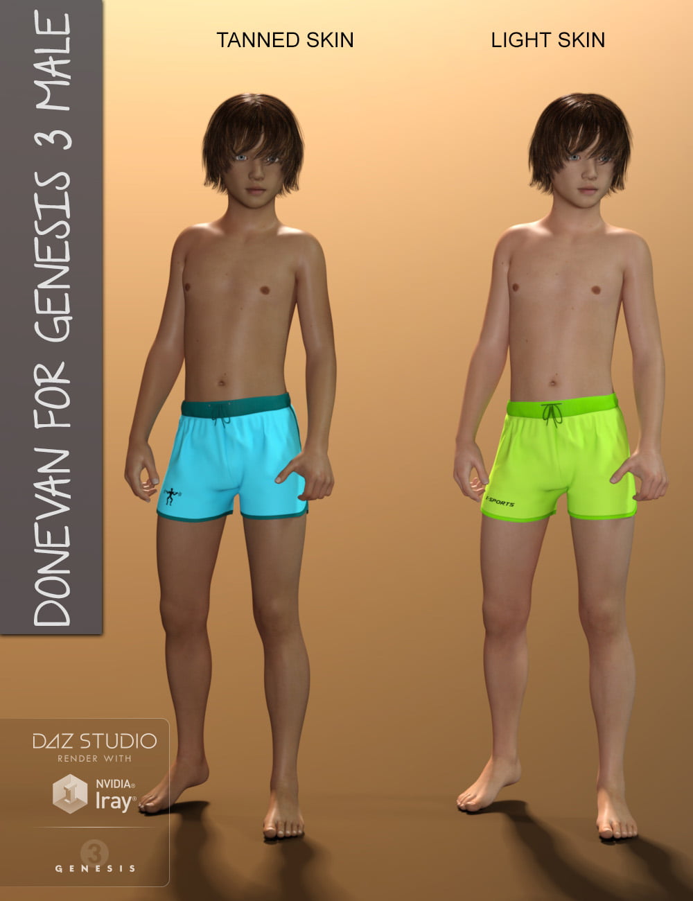 Donevan for Genesis 3 Male - Full Boy Character
