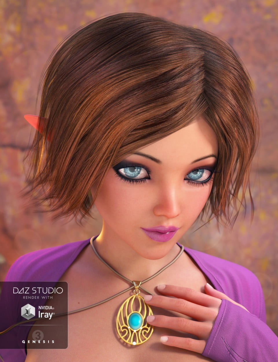 Choppy Bob Hair for Genesis 3 Female