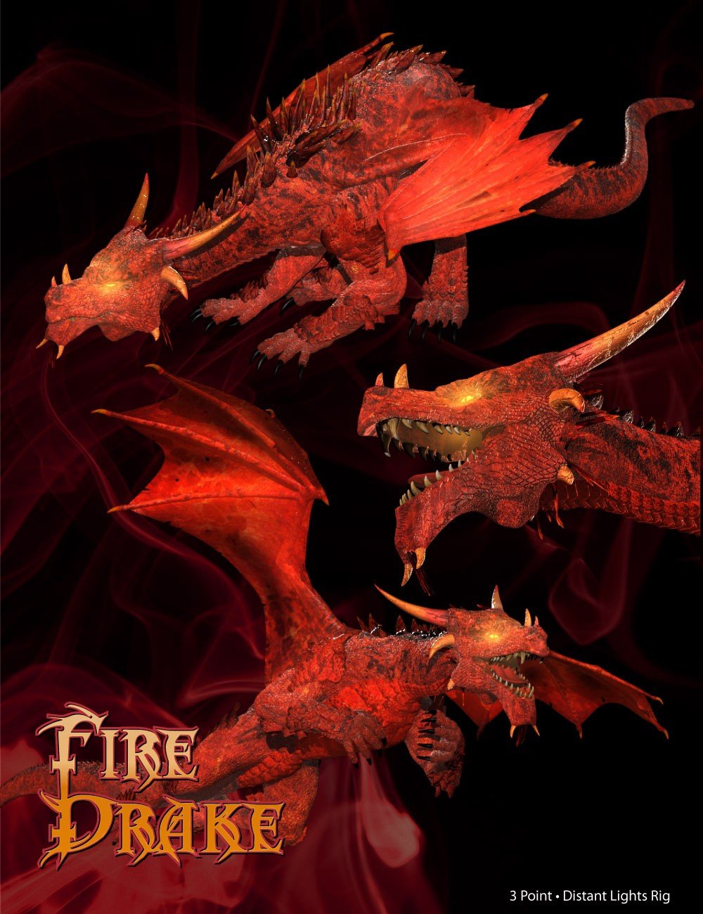 DA Fire Drake for DAZ Dragon 3