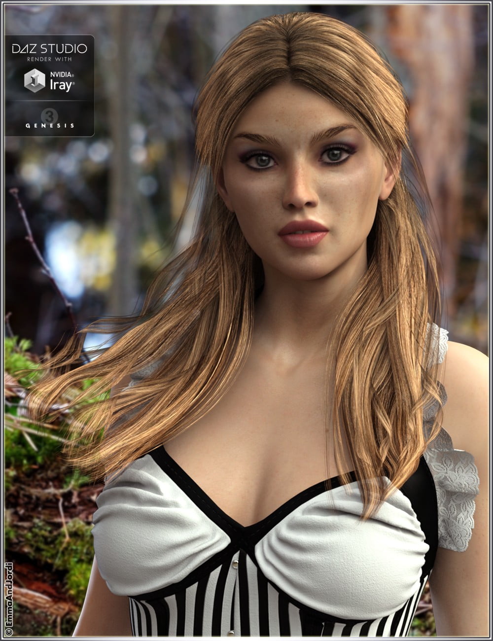 Scarlett Hair for Genesis 3 Female(s)