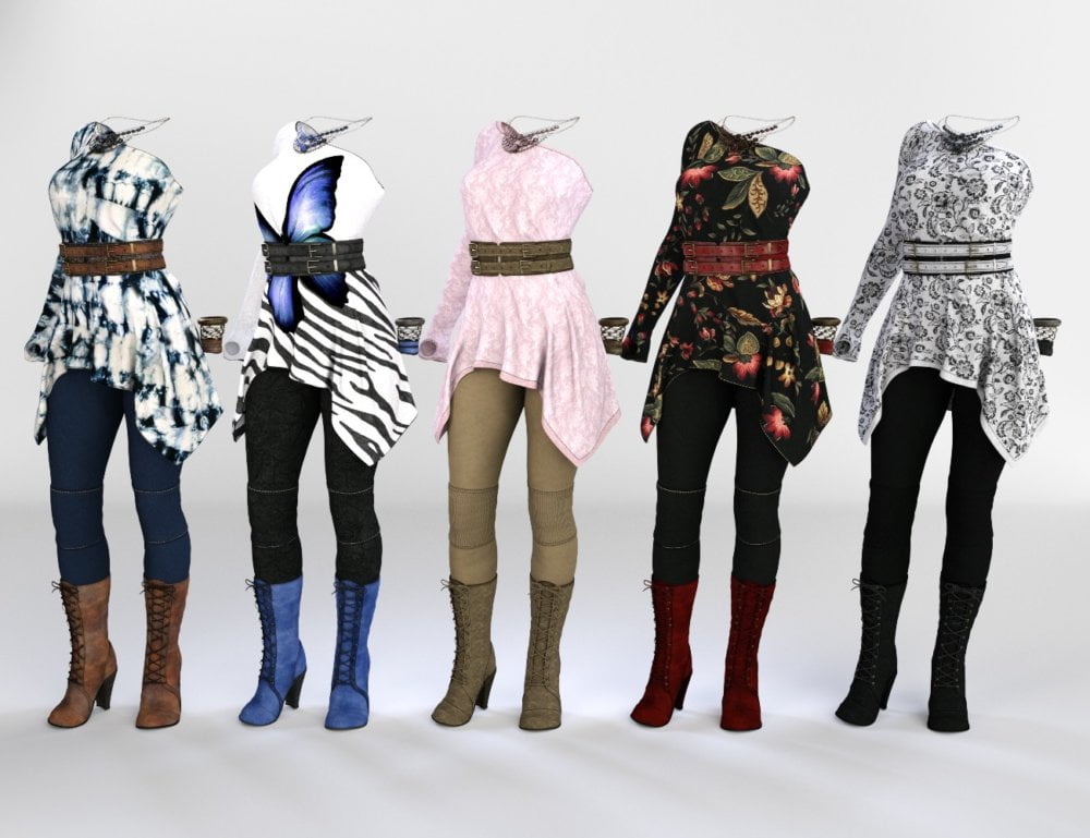 Off the Shoulder Outfit for Genesis 3 Female(s)