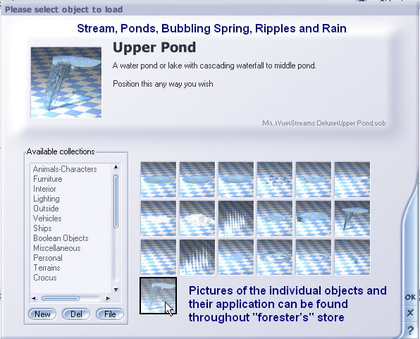 Ponds, spring, streams and rain water package