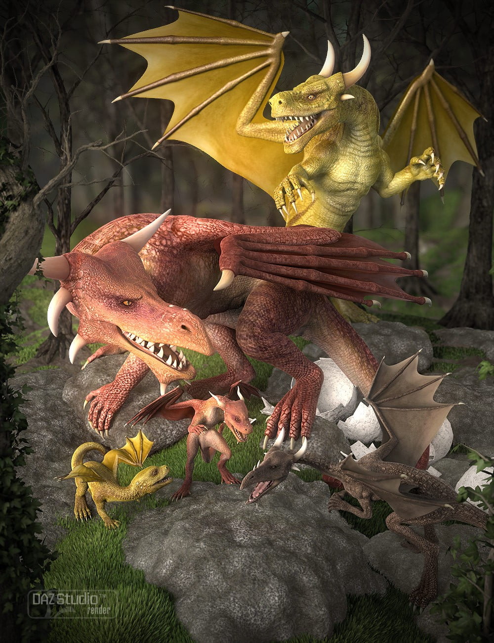 Capsces Shapes for DAZ Dragon 3