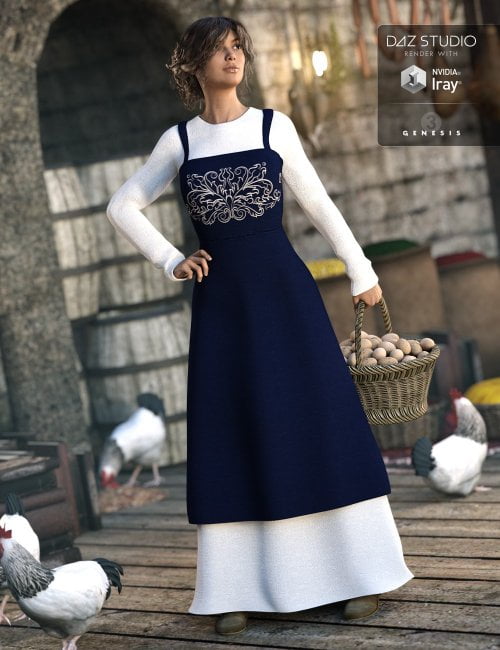 Peasant Dress for Genesis 3 Female(s)