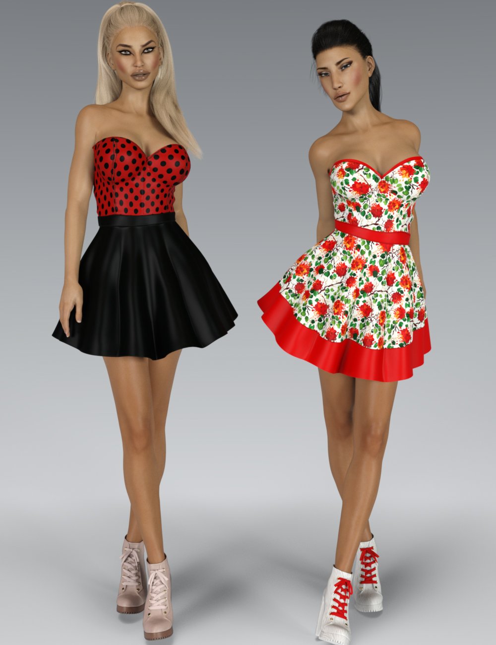VERSUS - Fads Skater Dress & Ankle Boots Bundle