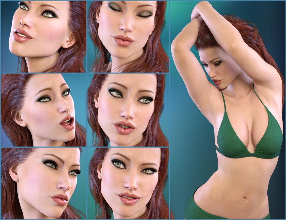 Z Subtly Gorgeous - Morph Dial and One-Click Expressions for G3F-V7