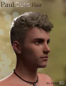Paul Curls Hairstyle for Genesis 3 Male(s)