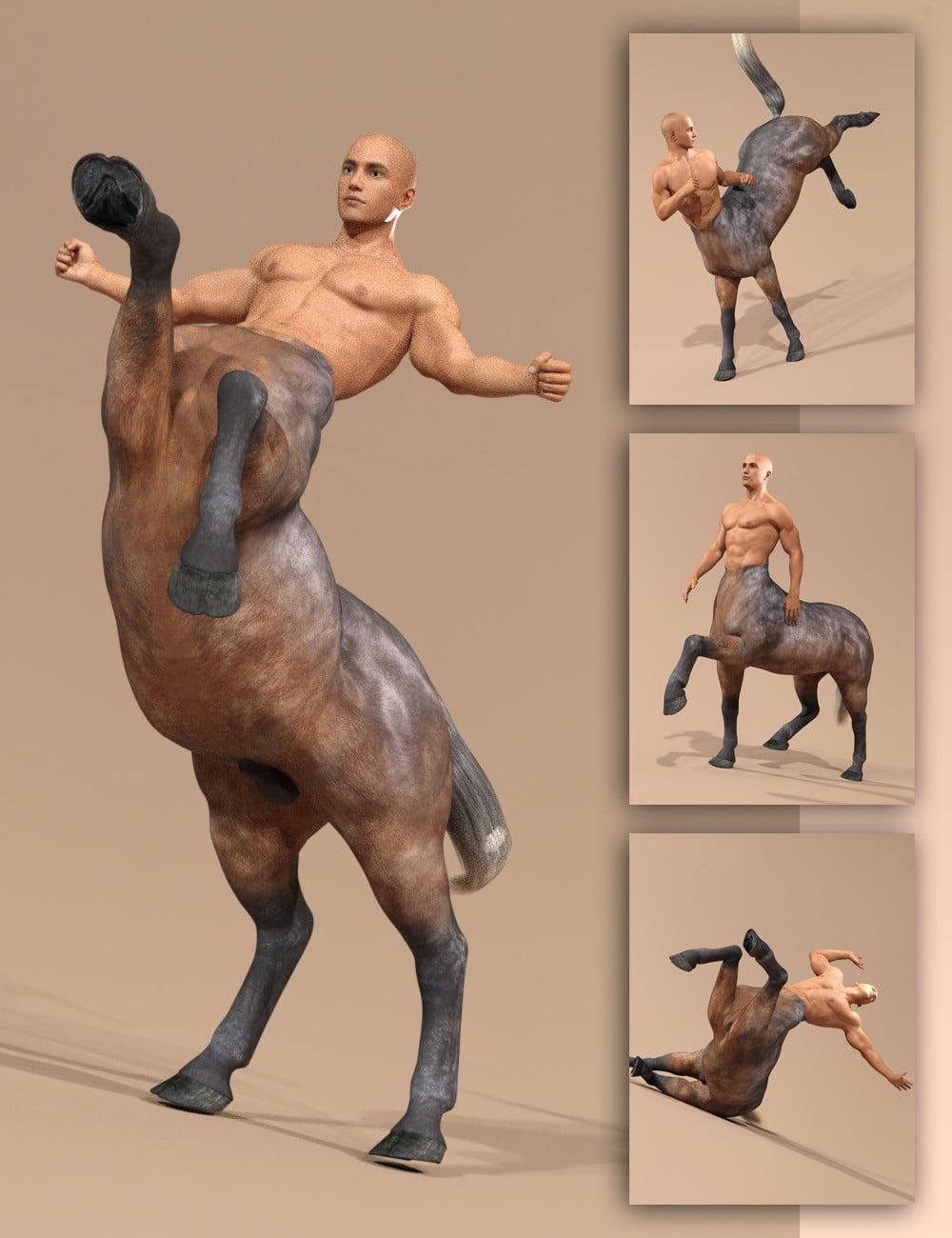Essential Poses for Centaur 7 Male