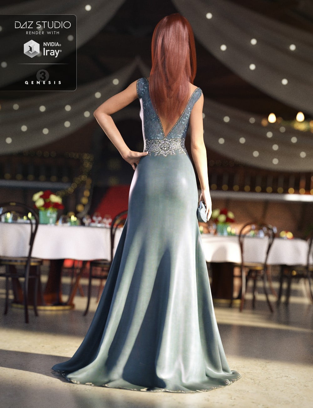 Vogue Evening Gown for Genesis 3 Female(s)