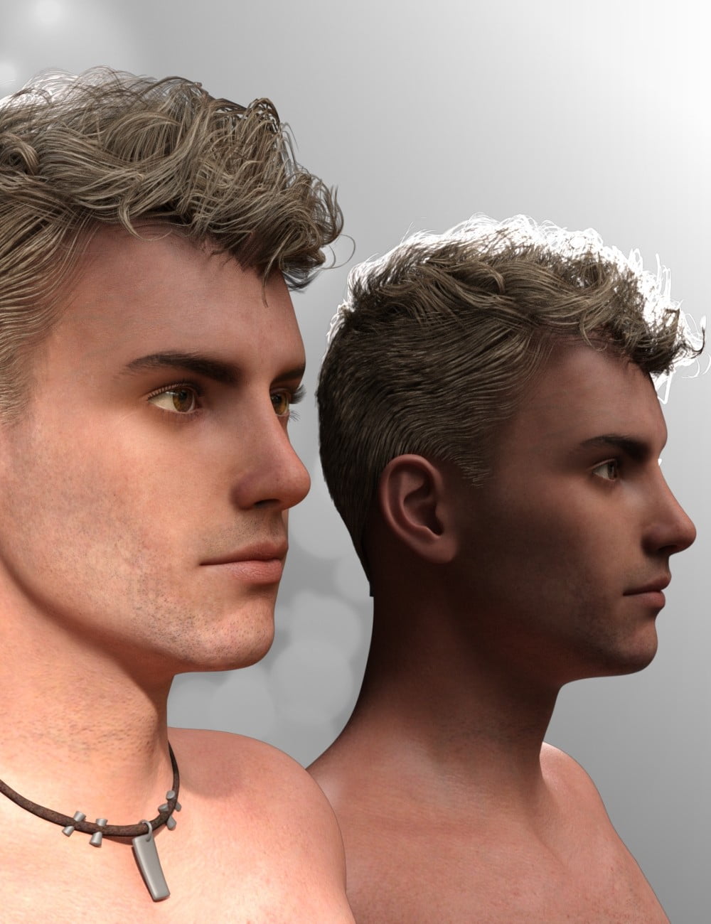Paul Curls Hairstyle for Genesis 3 Male(s)