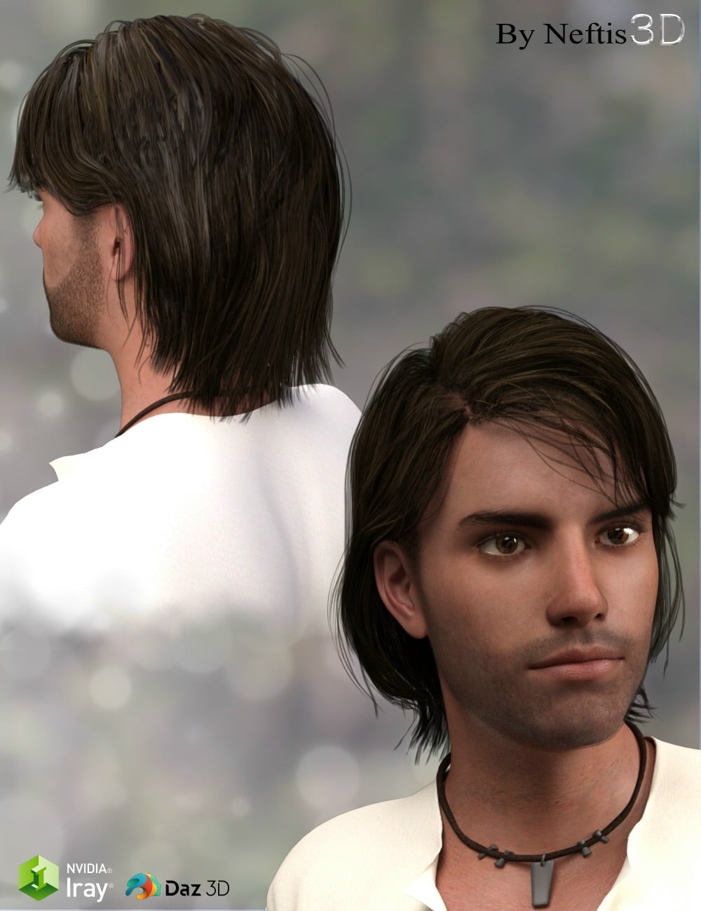 Simon Casual Hair for Genesis 3 Male(s)