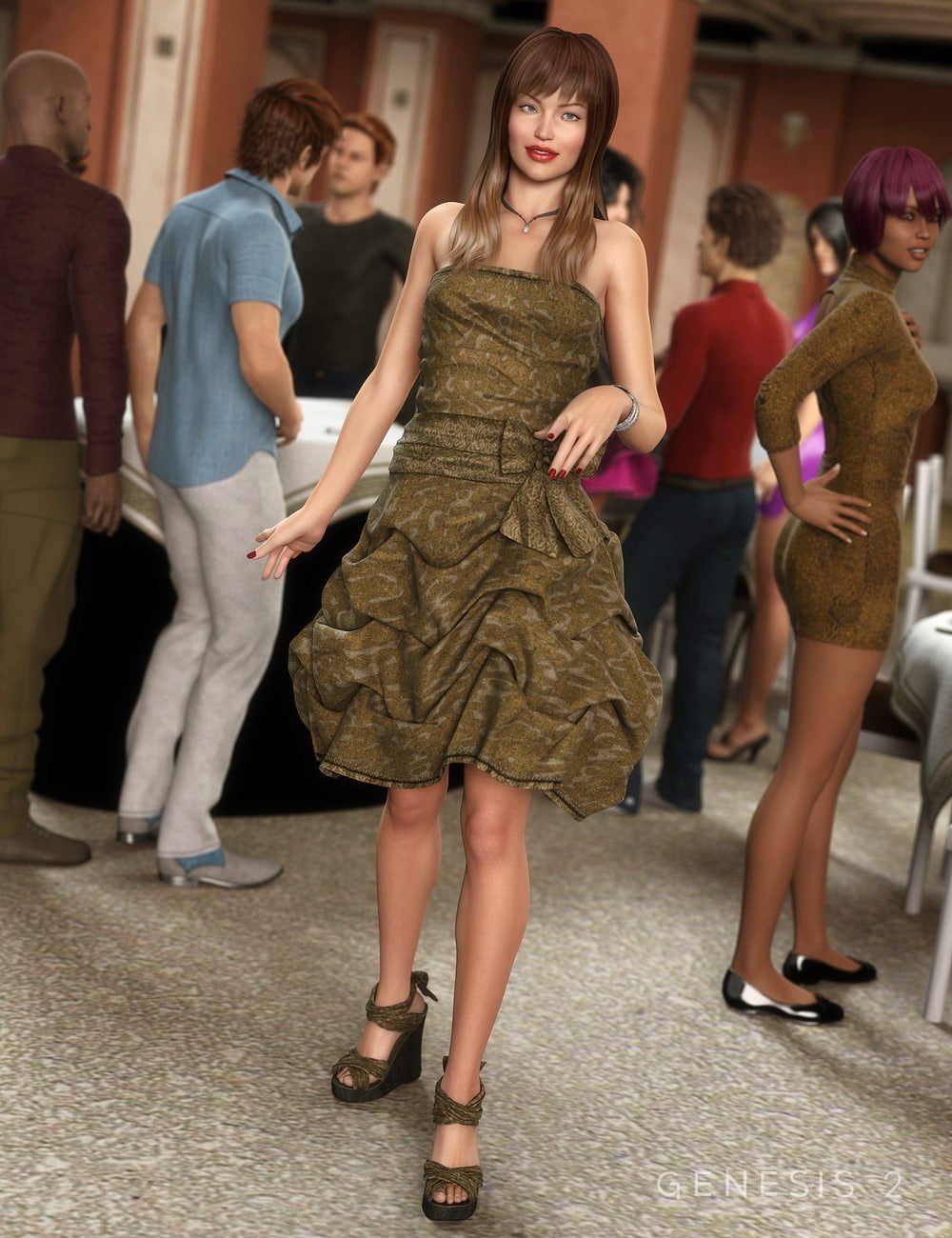 Party PickUp Dress Textures