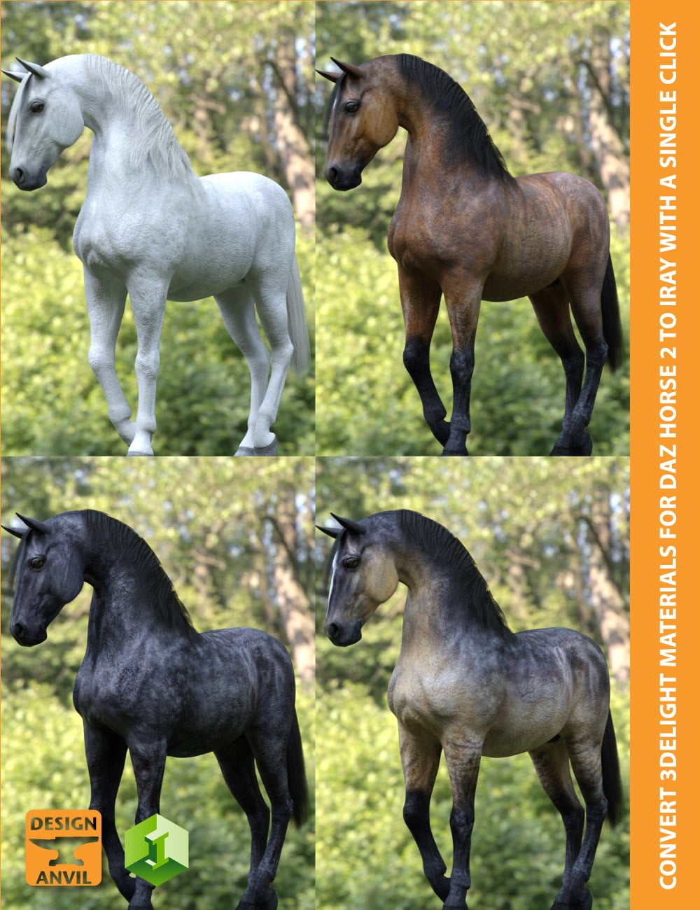 DA Horse 2 Iray Material Presets