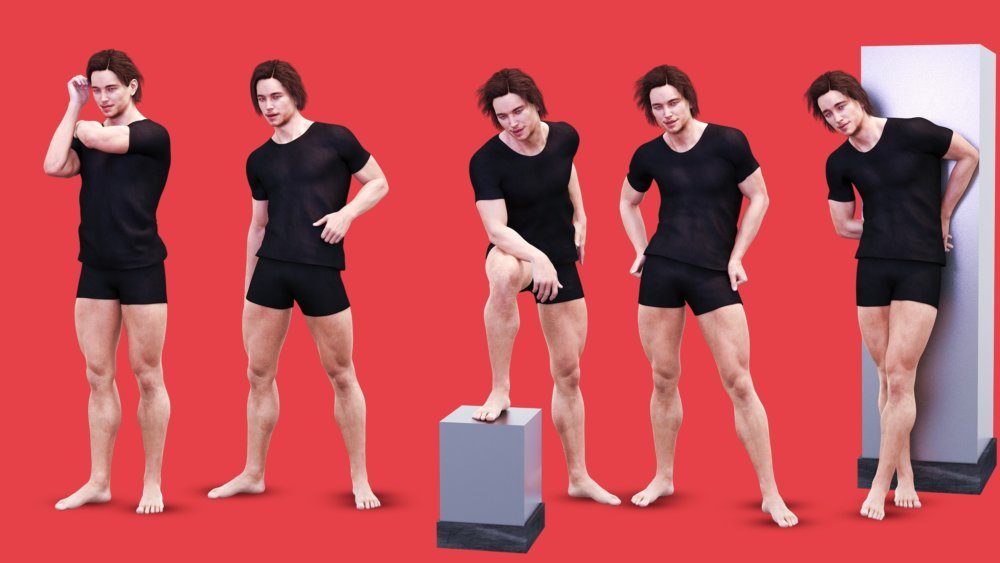 i13 Flirt Male Pose Collection for Genesis 3 Male(s)
