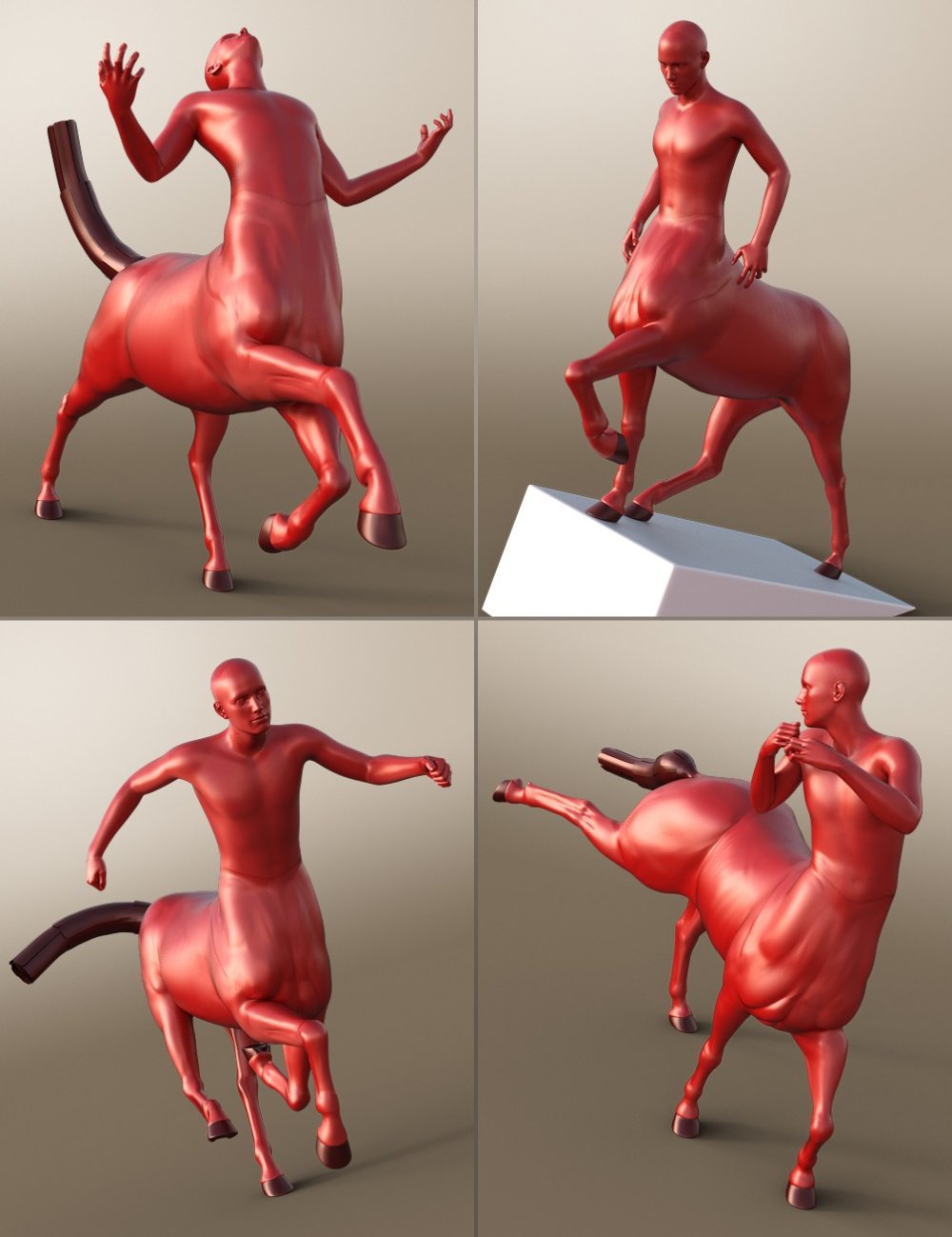 Inner Beast Poses for Centaur 7 Male