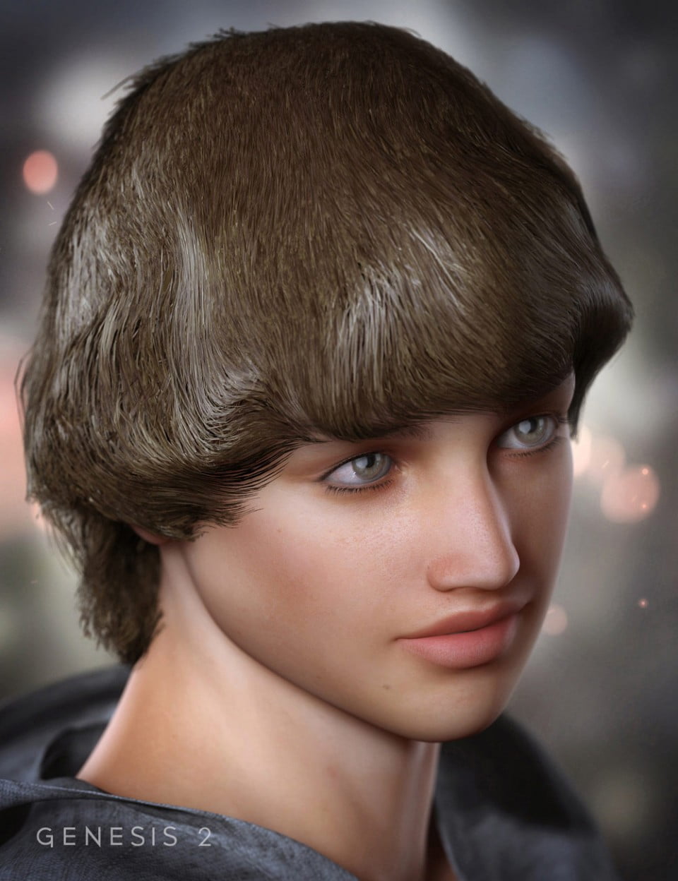 Andrew Flip Hair for Genesis 2 Male(s)