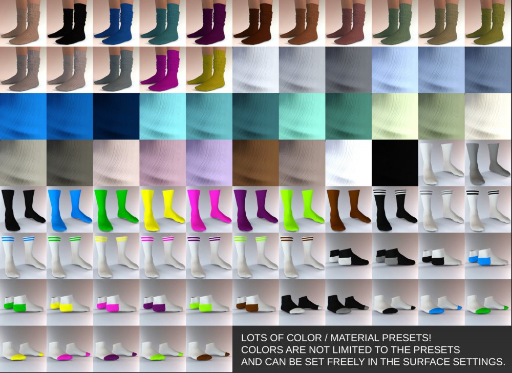 More Fun Socks Pack for Genesis 3 Males