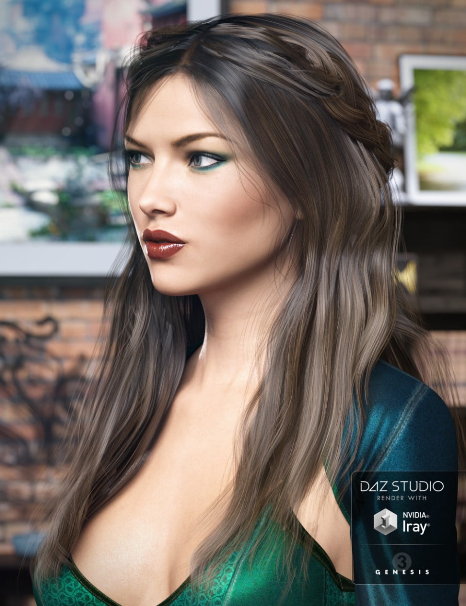 Colony Hair for Genesis 3 Female(s)