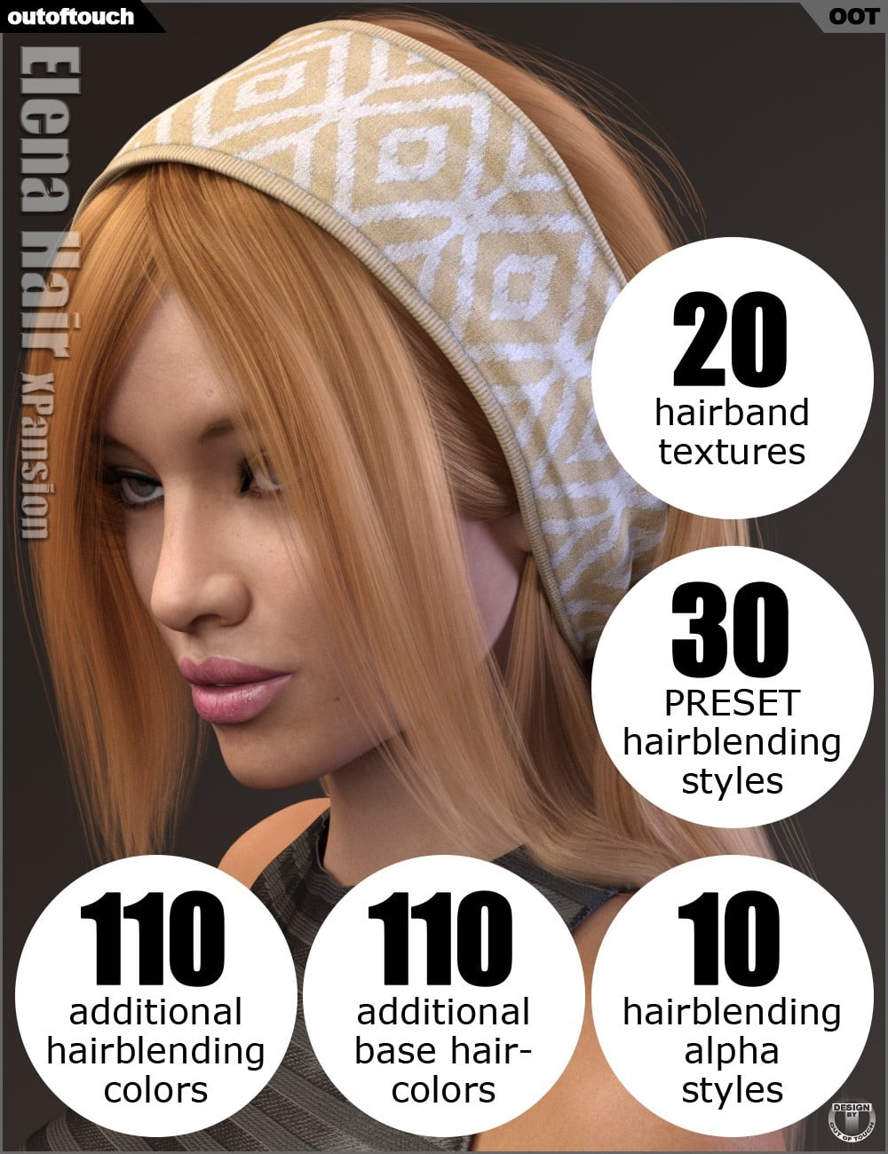 Elena Hair and OOT Hairblending 2.0 Texture XPansion