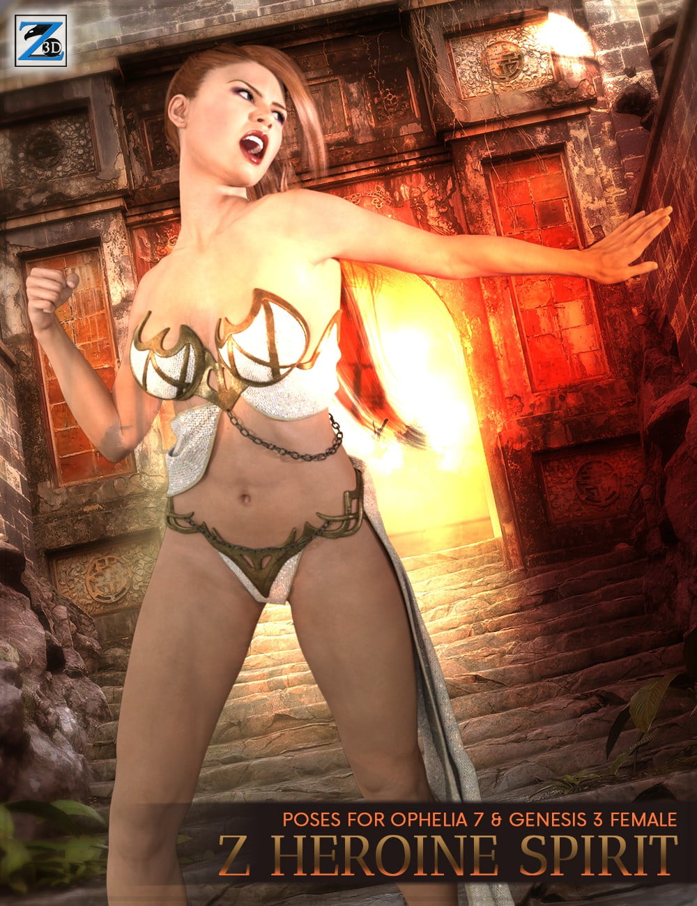 Z Heroine Spirit Poses and Expressions for Ophelia 7 and Genesis 3 Female