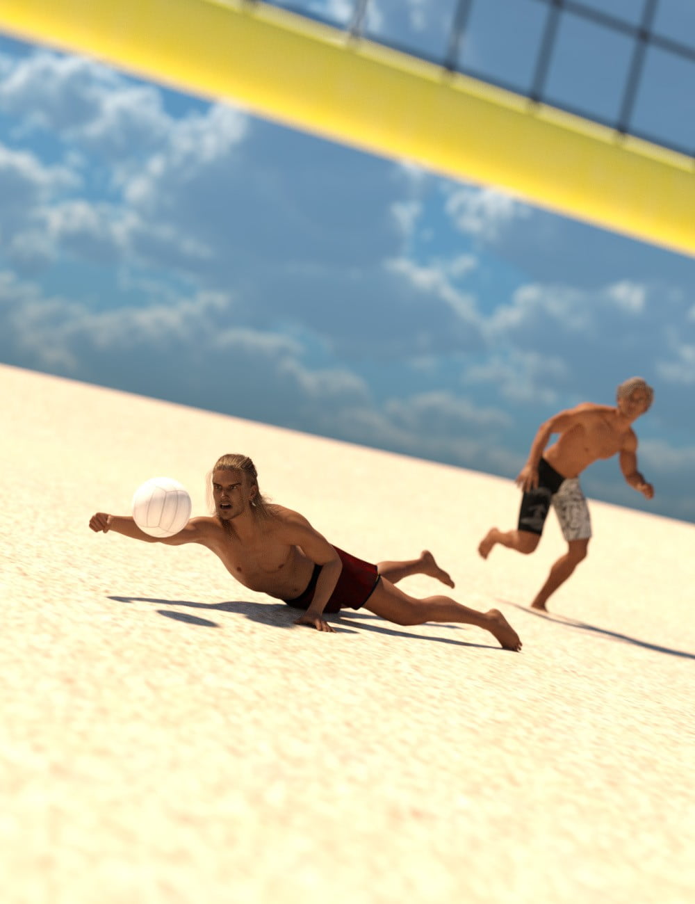Beach Volleyball Poses for Genesis 3 Male
