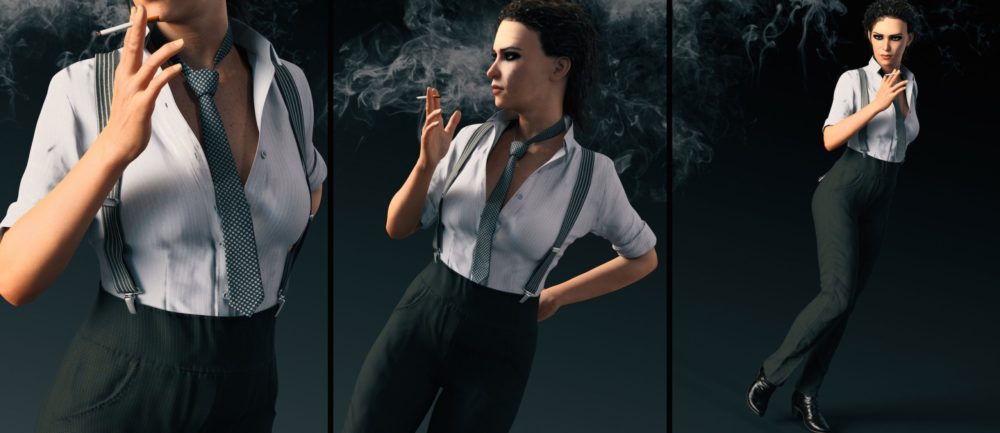 Satine Detective Outfit for Genesis 3 Female(s)