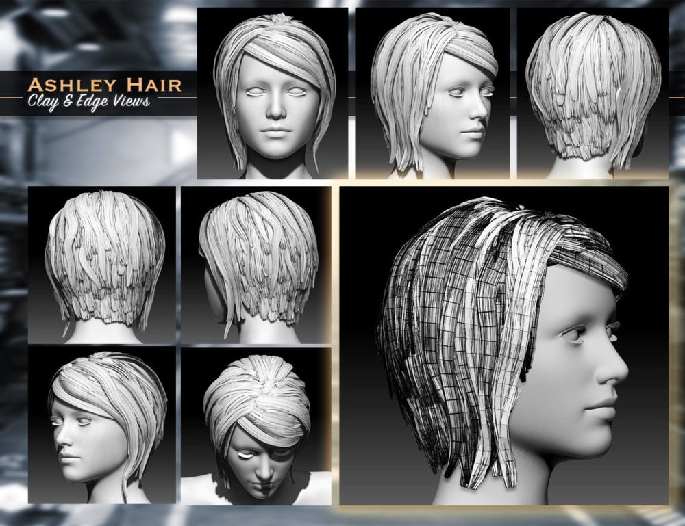 Ashley Hair for Genesis 3 Female(s)