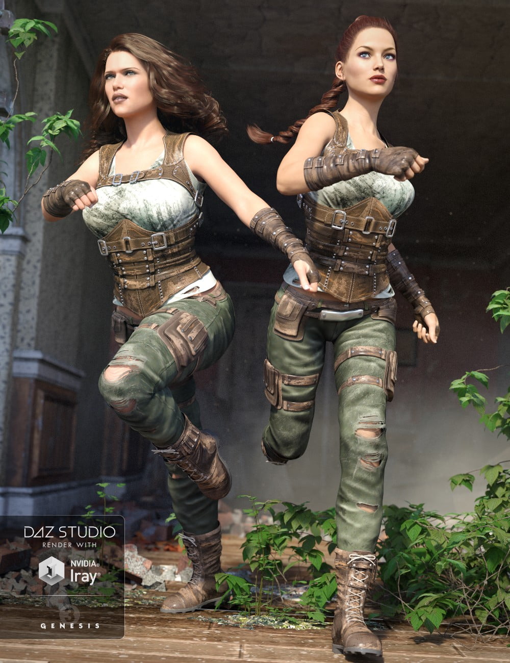 Relentless Mercenary Outfit for Genesis 3 Female(s)