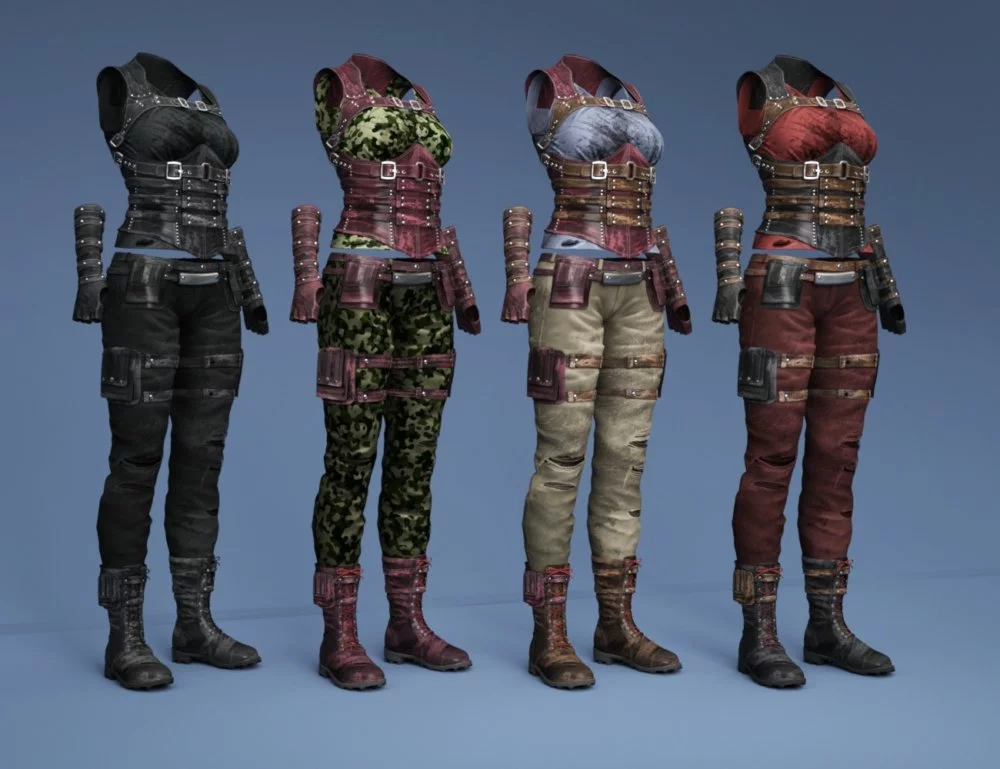 Relentless Mercenary Outfit Textures ⋆ Freebies Daz 3D