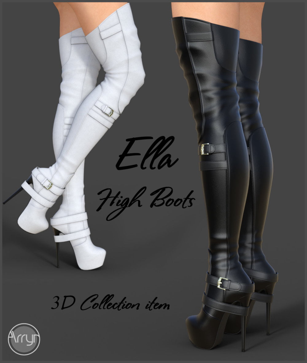 Ella High Boots for Genesis 3 Females