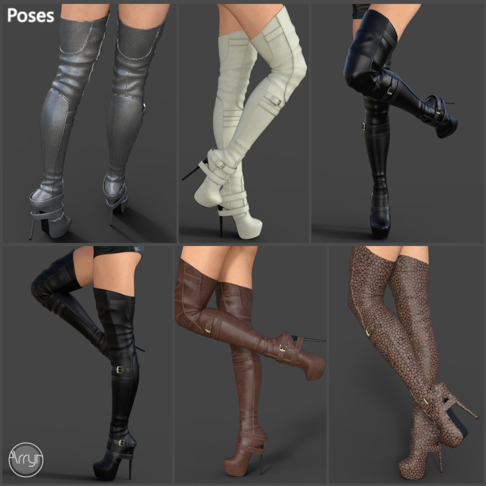 Ella High Boots for Genesis 3 Females