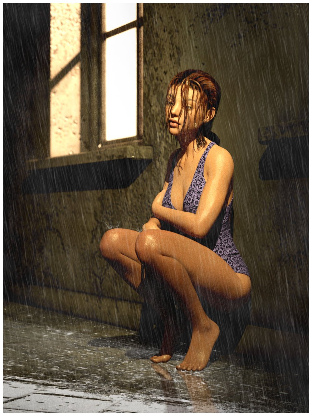 Actual Wet Hair Genesis 3 Female