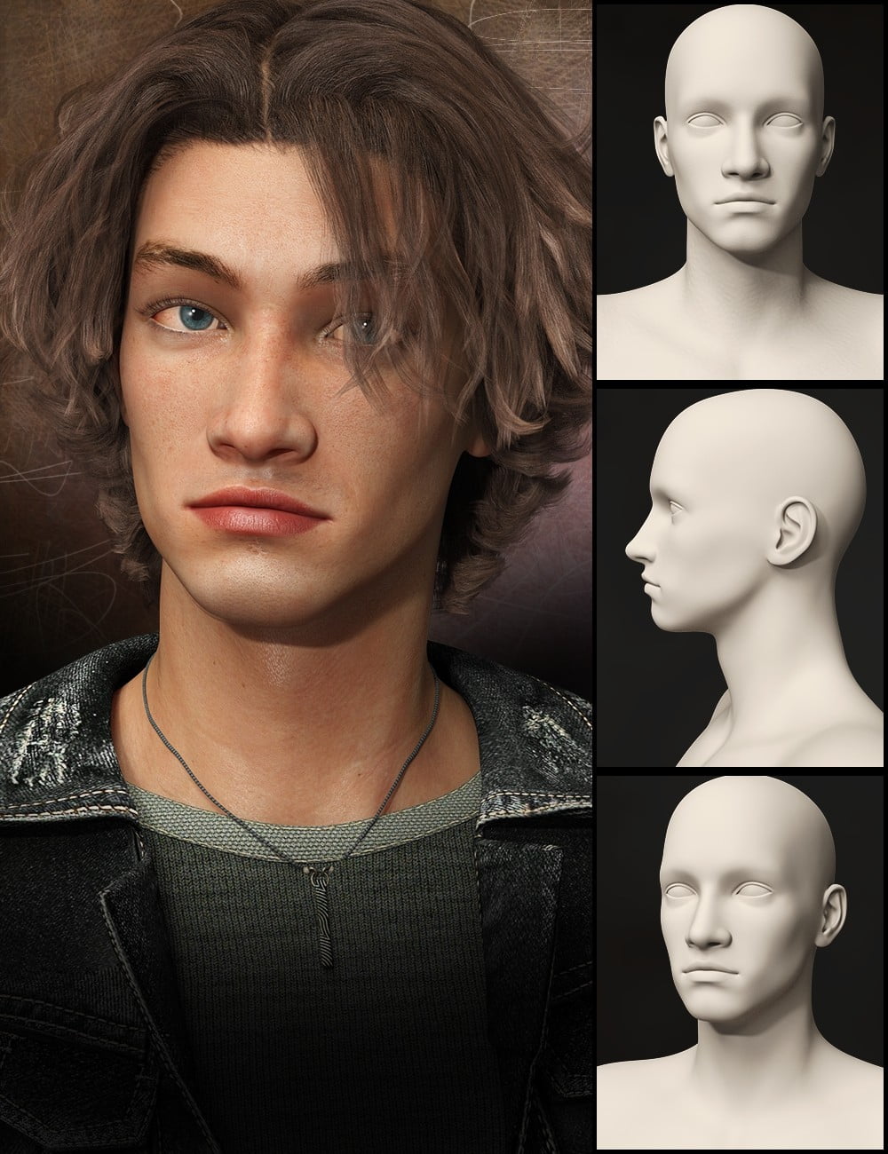 Distinctive HD Faces and Bodies for Genesis 3 Male