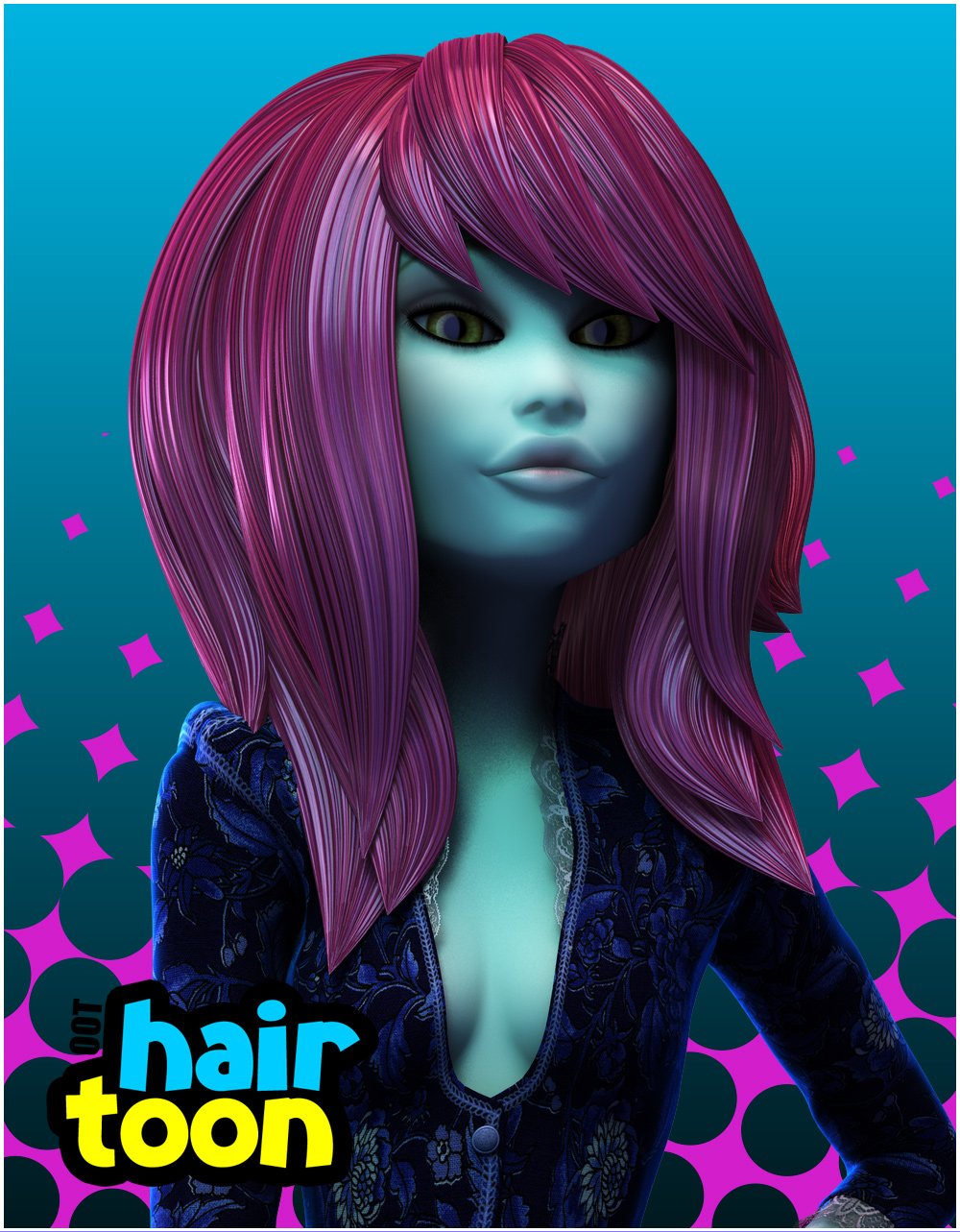 OOT Toon Hair: Fringe Style for Genesis 2 Female(s)