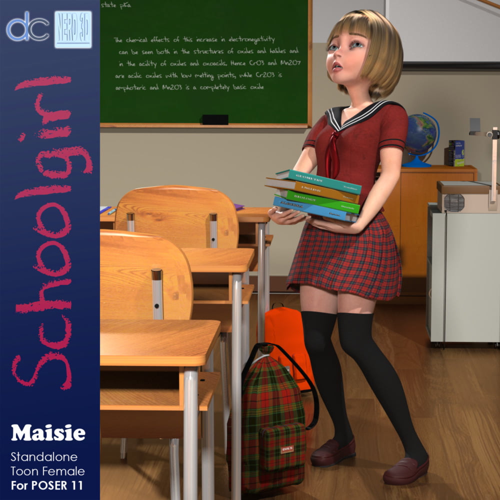 Maisie Schoolgirl Clothing and Hair
