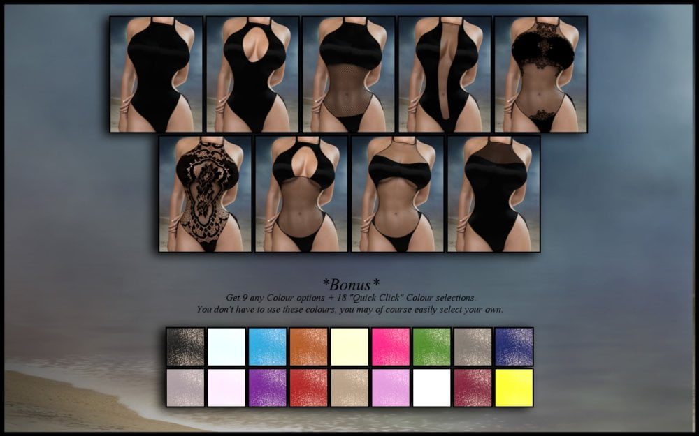 7th Ave: Crochet Monokini for Genesis 3 Female