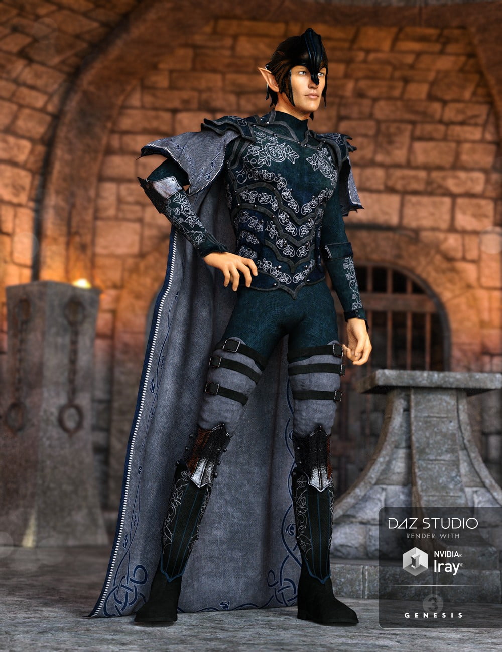 Elven Knight Armor Male Textures