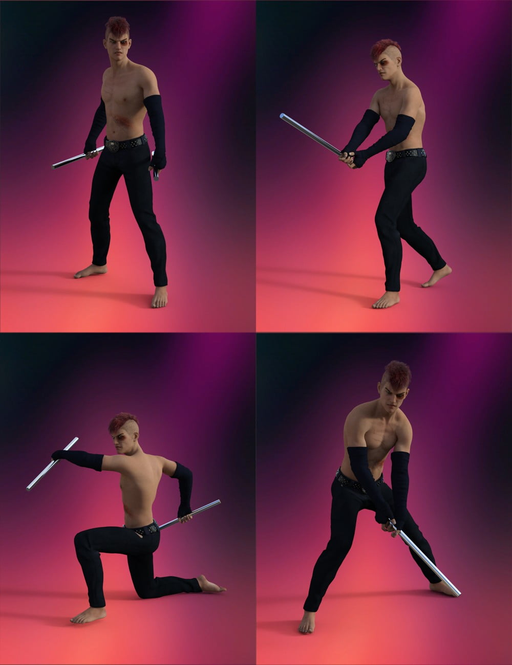 First Warrior Poses for Genesis 3 Male(s)